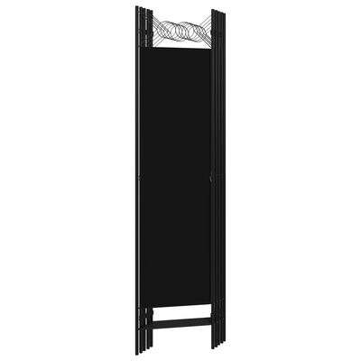 vidaXL 5-Panel Room Divider Black 200x180 cm