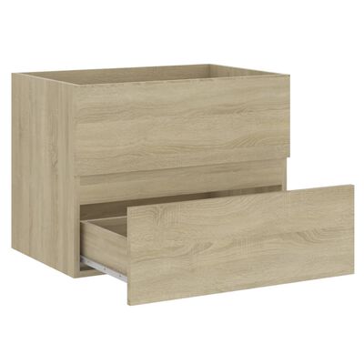 vidaXL Sink Cabinet Sonoma Oak 60x38.5x45 cm Engineered Wood