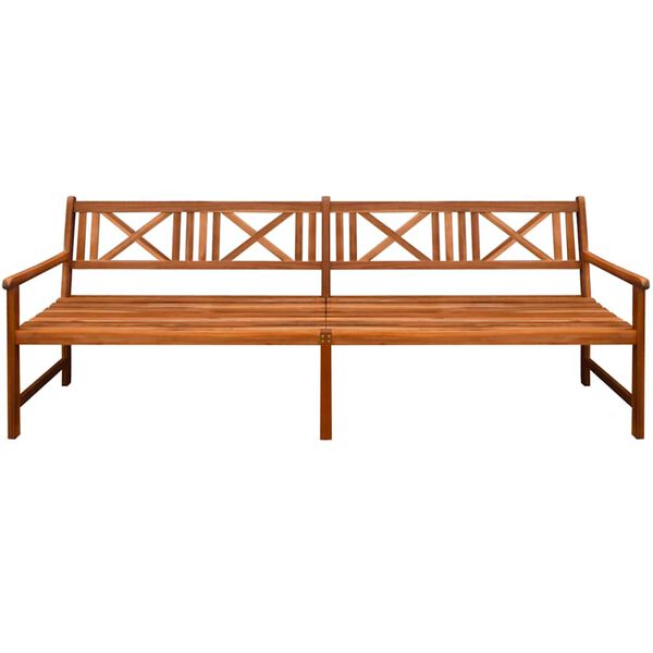 vidaXL Garden Bench with Cushions 240 cm Solid Acacia Wood