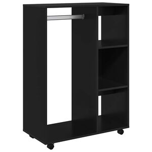 vidaXL Wardrobe Black 80x40x110 cm Engineered Wood