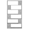 vidaXL Book Cabinet Room Divider Concrete Grey 100x24x188 cm