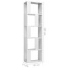 vidaXL Book Cabinet/Room Divider High Gloss White 45x24x159 cm Engineered Wood
