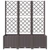 vidaXL Garden Planter with Trellis Brown 120x40x136 cm PP