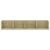 vidaXL CD Wall Shelf Sonoma Oak 100x18x18 cm Engineered Wood