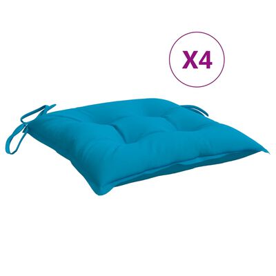 vidaXL Chair Cushions 4 pcs Light Blue 50x50x7 cm Oxford Fabric