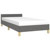 vidaXL Bed Frame without Mattress Dark Grey 92x187 cm Single Fabric