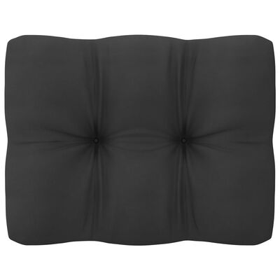 vidaXL 8 Piece Garden Lounge Set with Cushions Black Solid Pinewood