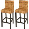 vidaXL Bar Stools 2 pcs Abaca