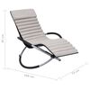 vidaXL Outdoor Sun Lounger with Cushion Steel Cream