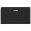 vidaXL Shoe Bench Black 80x24x45 cm Engineered Wood