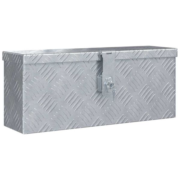 vidaXL Aluminium Box 48.5x14x20 cm Silver
