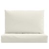 vidaXL Pallet Cushions 2 pcs Melange Cream Fabric