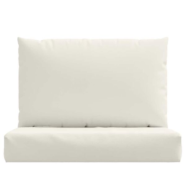 vidaXL Pallet Cushions 2 pcs Melange Cream Fabric