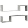 vidaXL Wall Shelves 2 pcs Concrete Grey 100x15x20 cm Engineered Wood