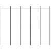 vidaXL 5-Panel Room Divider White 250x200 cm Fabric