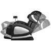 vidaXL Massage Chair with Super Screen Black Faux Leather