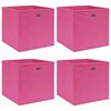 vidaXL Storage Boxes 4 pcs Pink 32x32x32 cm Fabric