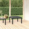 vidaXL Garden Footstool with Cushion Black and Grey Poly Rattan