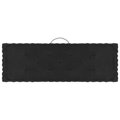 vidaXL Pallet Floor Cushions 4 pcs Black Cotton
