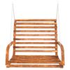 vidaXL Swing Bench Solid Bent Wood with Teak Finish 126x63x92 cm