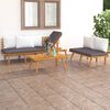 vidaXL 3 Piece Garden Lounge Set with Cushions Solid Wood Acacia