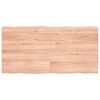 vidaXL Table Top Light Brown 120x60x(2-4)cm Treated Solid Wood Live Edge