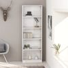 vidaXL 5-Tier Book Cabinet High Gloss White 60x24x175 cm Engineered Wood