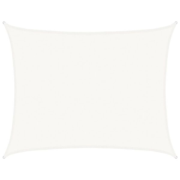 vidaXL Sunshade Sail 160 g/m² White 6x7 m HDPE