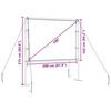 vidaXL Projection Screen with Stands 100 Inch 4:3