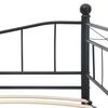 vidaXL Bed Frame without Mattress Black Steel 180x200/90x200 cm