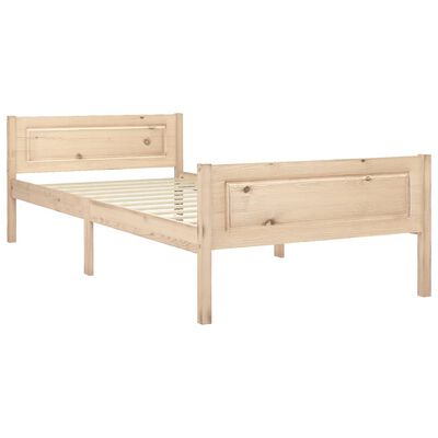 vidaXL Bed Frame without Mattress Solid Pinewood 100x200 cm