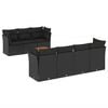 vidaXL Garden Sofa Set | Black