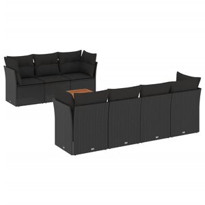 vidaXL Garden Sofa Set | Black