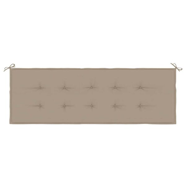 vidaXL Garden Bench Cushion Taupe 150x50x4 cm Oxford Fabric