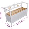 vidaXL Storage Bench 126x42x75 cm Wood White