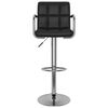 vidaXL Bar Stool Black Faux Leather