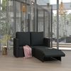 vidaXL 2 Piece Garden Lounge Set with Cushions Poly Rattan Black