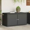 vidaXL Garden Storage Cabinet Black 110x55x60.5 cm Poly Rattan