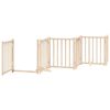 vidaXL Dog Gate with Door Foldable 6 Panels 300 cm Solid Wood Fir