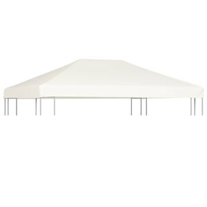 vidaXL Gazebo Top Cover | Cream White | Polyester with PVC coating