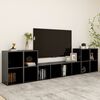 vidaXL 5 Piece TV Cabinet Set High Gloss Grey Engineered Wood