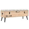vidaXL Storage Bench 110 cm Solid Firwood
