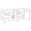 vidaXL Double Washing Machine Pedestal with Pull-Out Shelves White