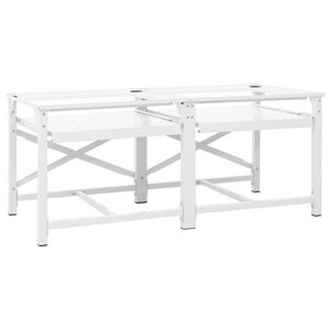 vidaXL Washing Machine Pedestal White Steel