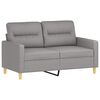 vidaXL 3 Piece Sofa Set with Throw Pillows&Cushions Light Grey Fabric