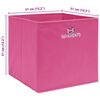 vidaXL Storage Boxes 4 pcs Pink 32x32x32 cm Fabric