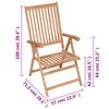 vidaXL Reclining Garden Chairs 4 pcs Solid Teak Wood