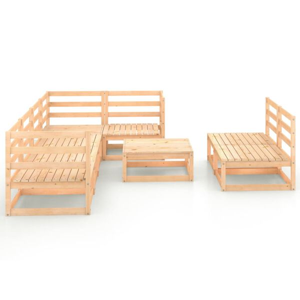 vidaXL 8 Piece Garden Lounge Set Solid Pinewood
