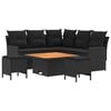 vidaXL Furniture Sets with Pillow 6 pcs Black PE Rattan
