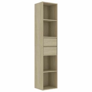 vidaXL Book Cabinet Sonoma Oak 36x30x171 cm Engineered Wood